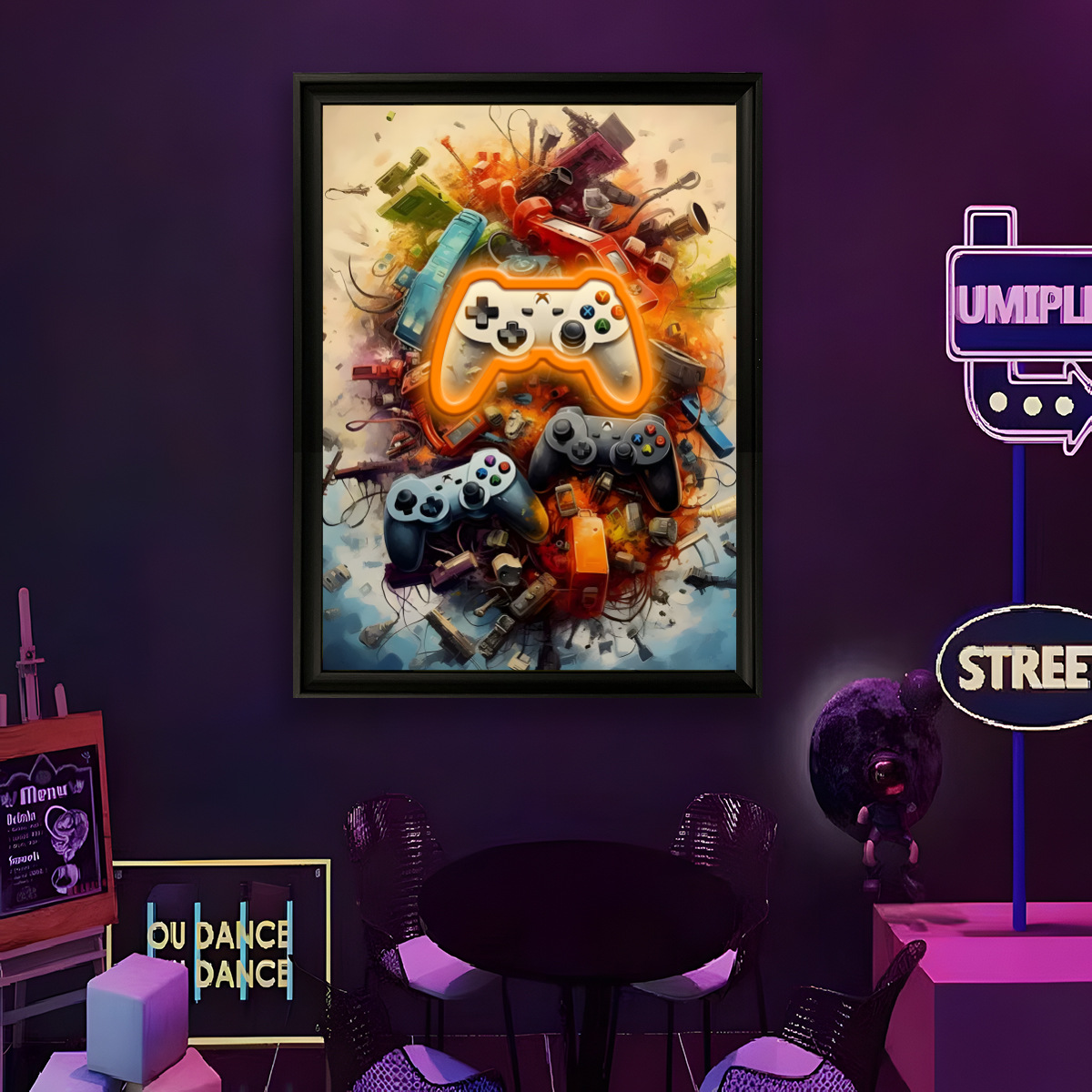 Home Lighting And Decor - USB-aangedreven LED-neonlicht Grappige muurschildering Kunstposters Home