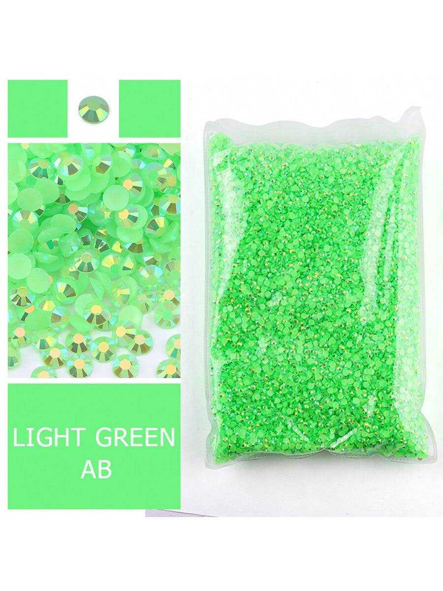 Home Decor Lighting Wholesale - Lichtgroene hars strass steentjes, niet-hotfix, grote