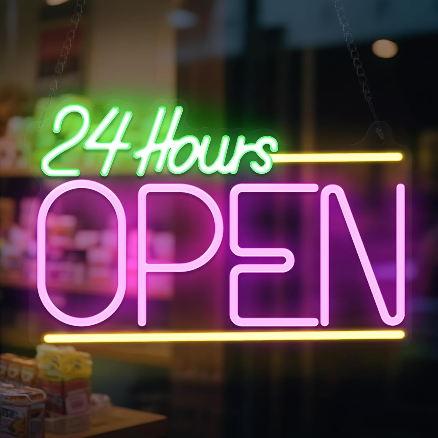 Decor Lighting Opening Hours - Open 24 uur neonreclame USB LED-licht