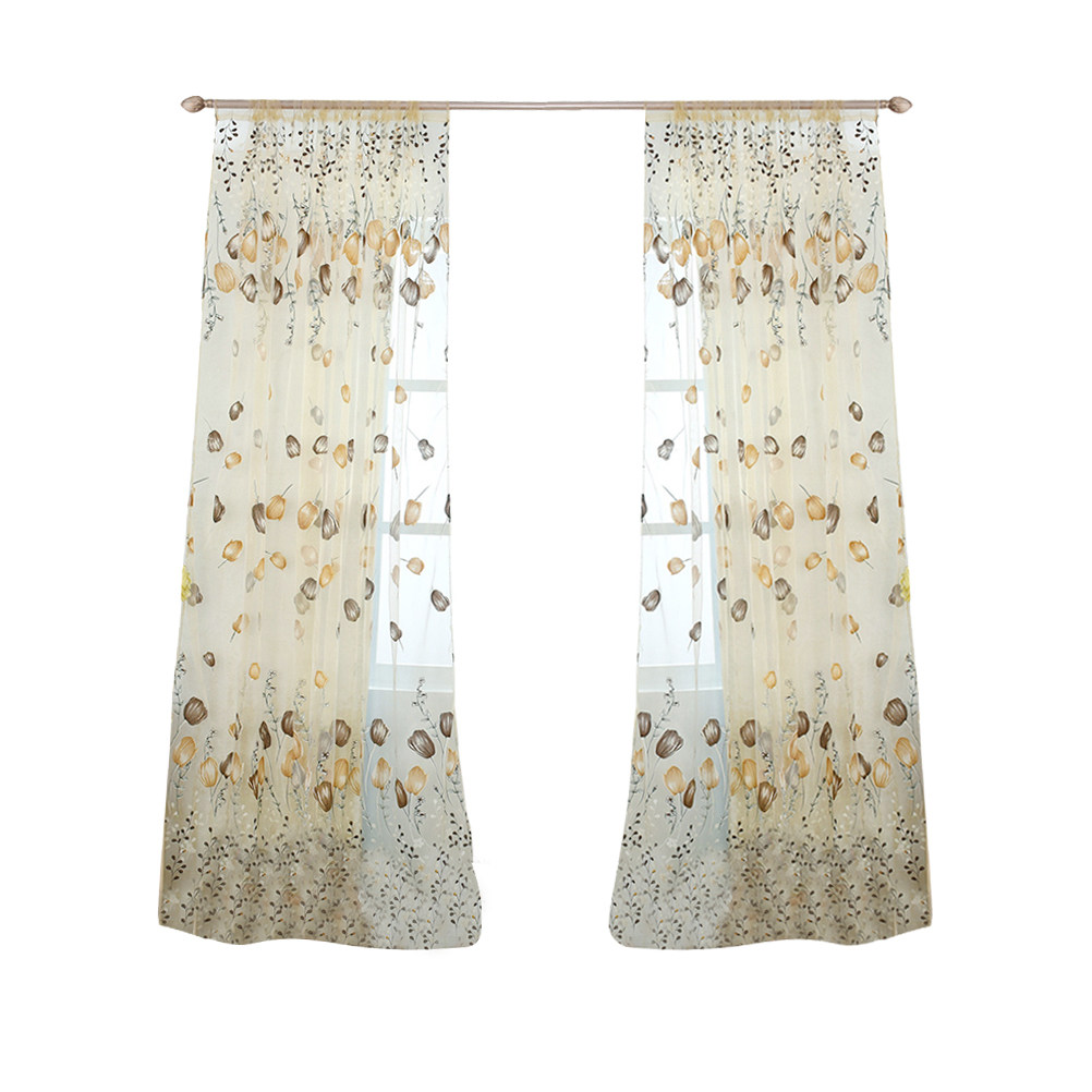 Kitchen Decor Lighting - 100x200cm Tulp Voile Gordijnen Semi Transparant