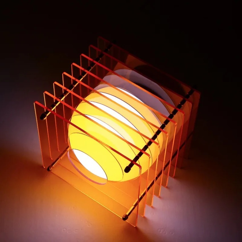 Home Lighting And Decor - DIY Maanlamp Acryl Duizendlaagse Lamp Bureaudecoratie