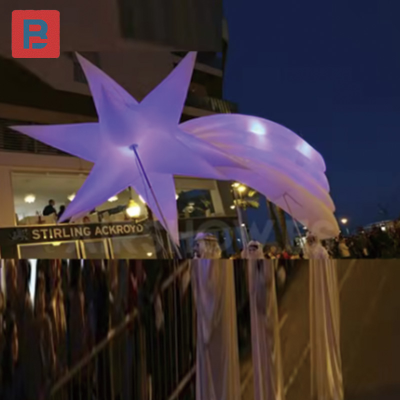 Decor Lighting The Parade - Opblaasbare sterren, kerstparade rekwisieten, opblaasbare witte