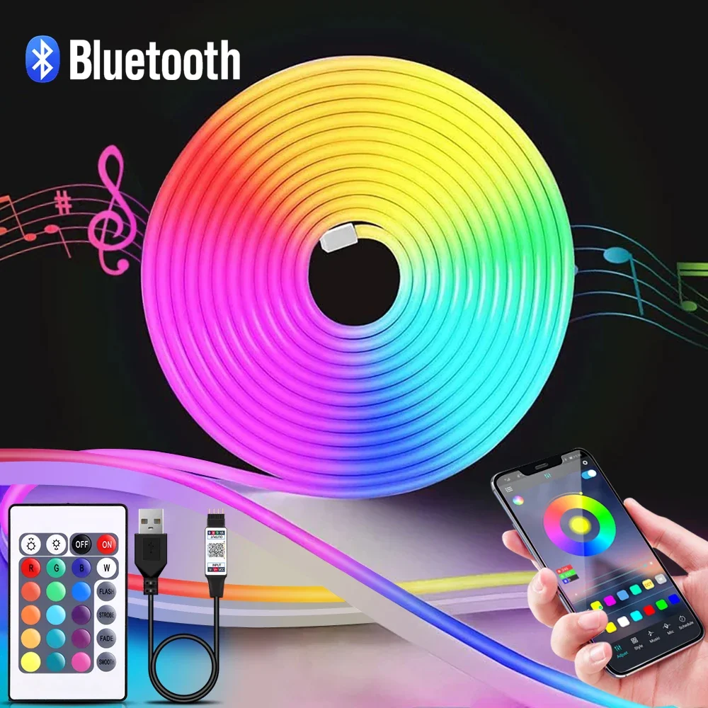Lighting Decor Ideas - 1-5m RGB LED Neon Strip Licht