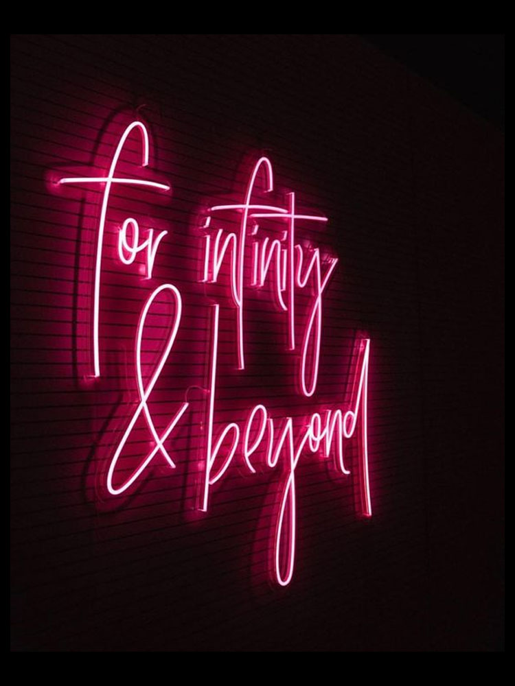 Neonbord voor oneindig en verd - Lighting Decor And Beyond recensie en prijs