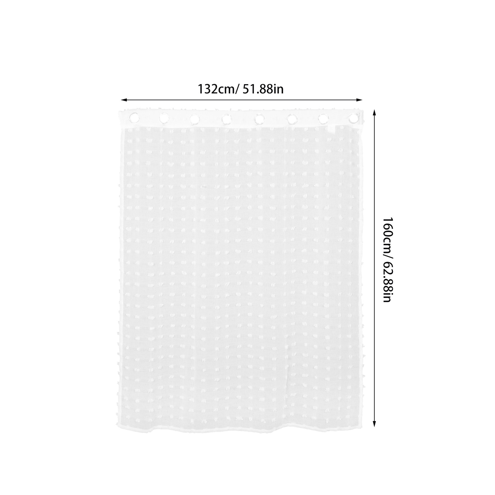 Witte stippen transparante gor - Kitchen Decor Lighting recensie en prijs