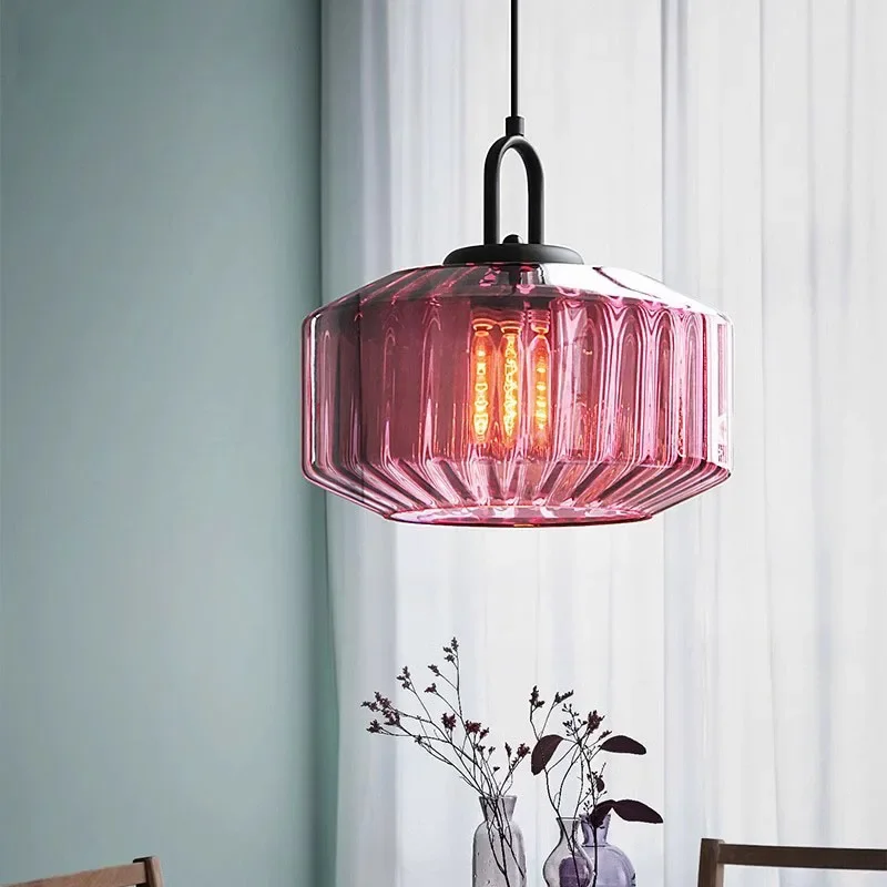 Nordic Retro Kleur Glazen Hang - Decor Lighting Fixtures recensie en prijs