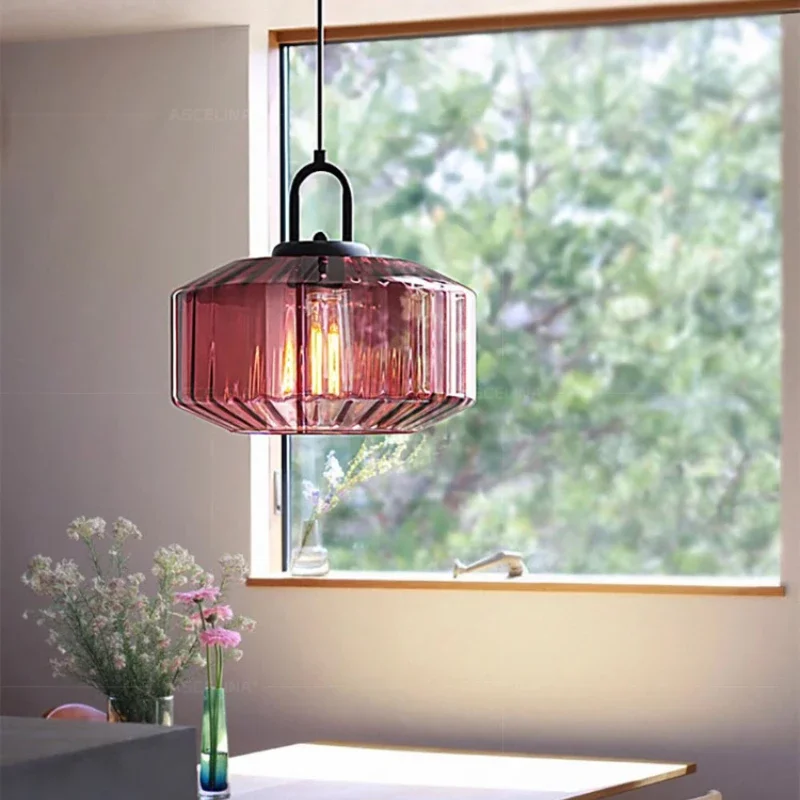 Nordic Retro Kleur Glazen Hang - Decor Lighting Fixtures recensie en prijs