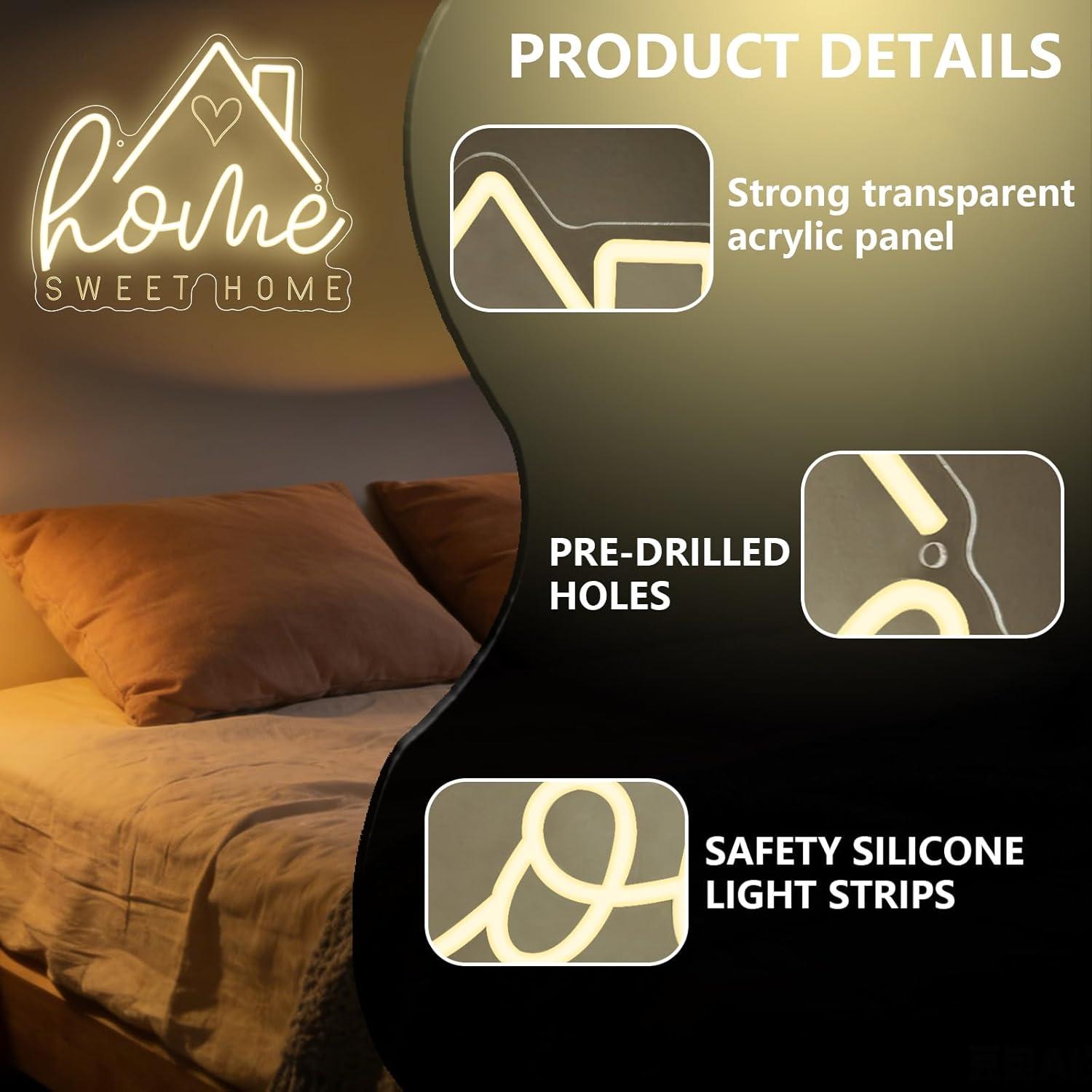 Zoet Thuis Neonbord USB Dimbar - Home Lighting And Decor recensie en prijs