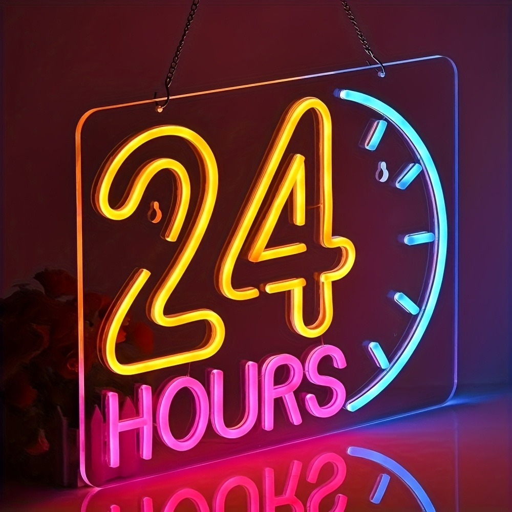 24-uurs LED neonborden, USB-aa - Decor Lighting Opening Hours recensie en prijs