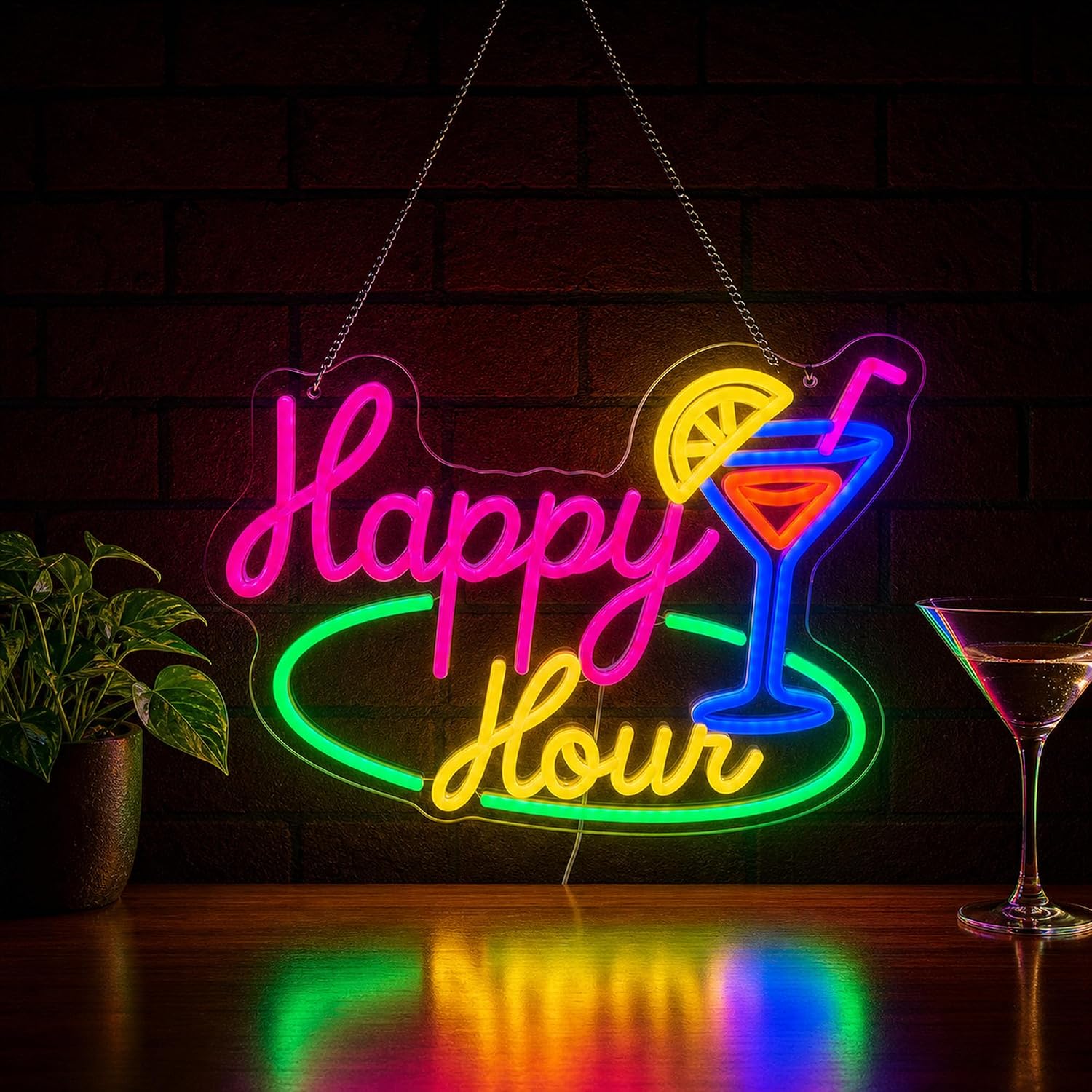 Happy Hour Cocktail LED Neonbo - Decor Lighting Opening Hours recensie en prijs