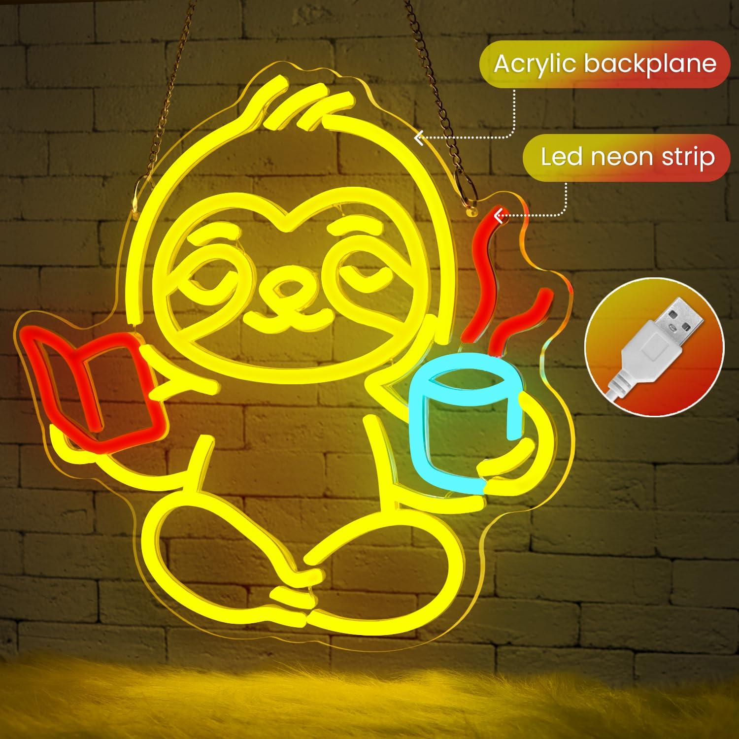 Luiaard Neon Licht USB Dimbaar - Home Lighting And Decor recensie en prijs