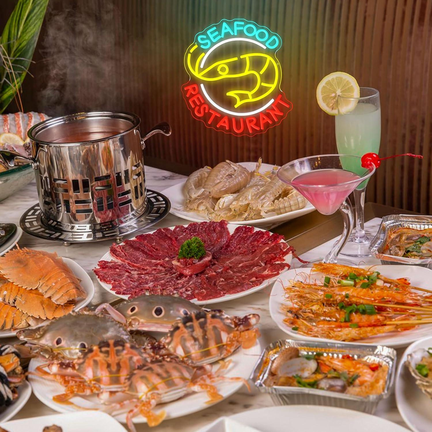 Zeevruchtenrestaurant Neonbord - Kitchen Decor Lighting recensie en prijs