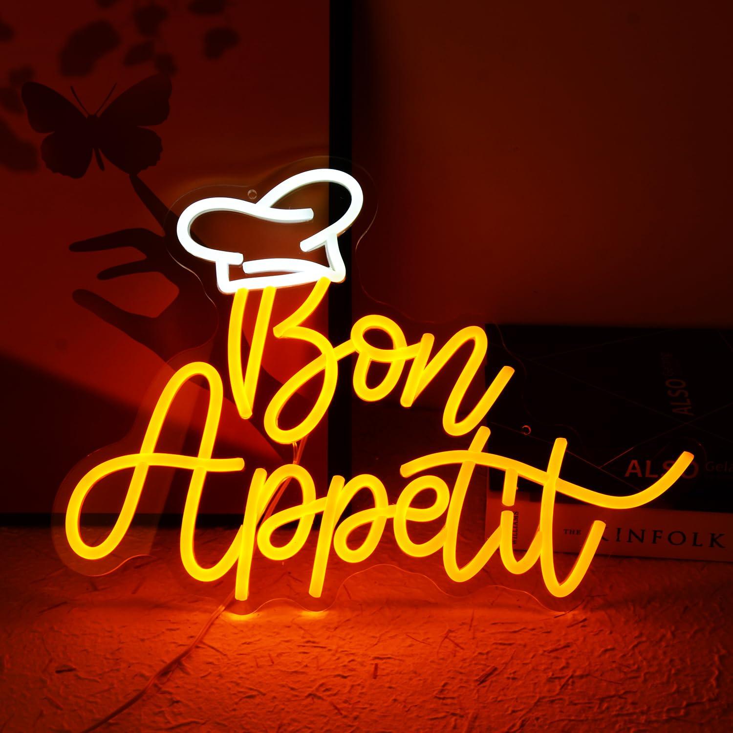 Bon Appetit Chef Hat Neon Sign - Kitchen Decor Lighting recensie en prijs