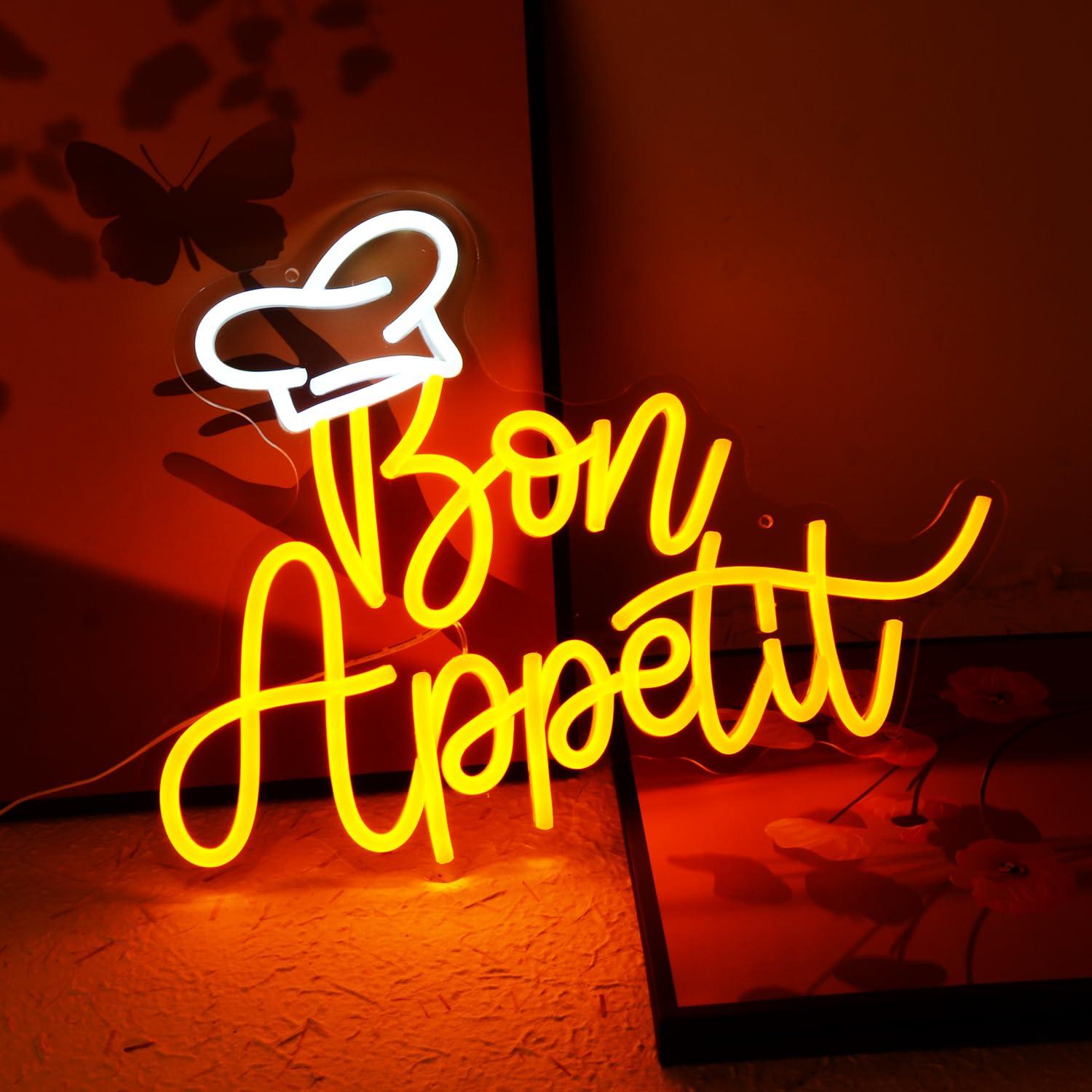 Bon Appetit Chef Hat Neon Sign - Kitchen Decor Lighting recensie en prijs