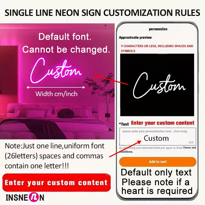 Aangepaste naam neon teken - U - Lighting Decor Ideas recensie en prijs