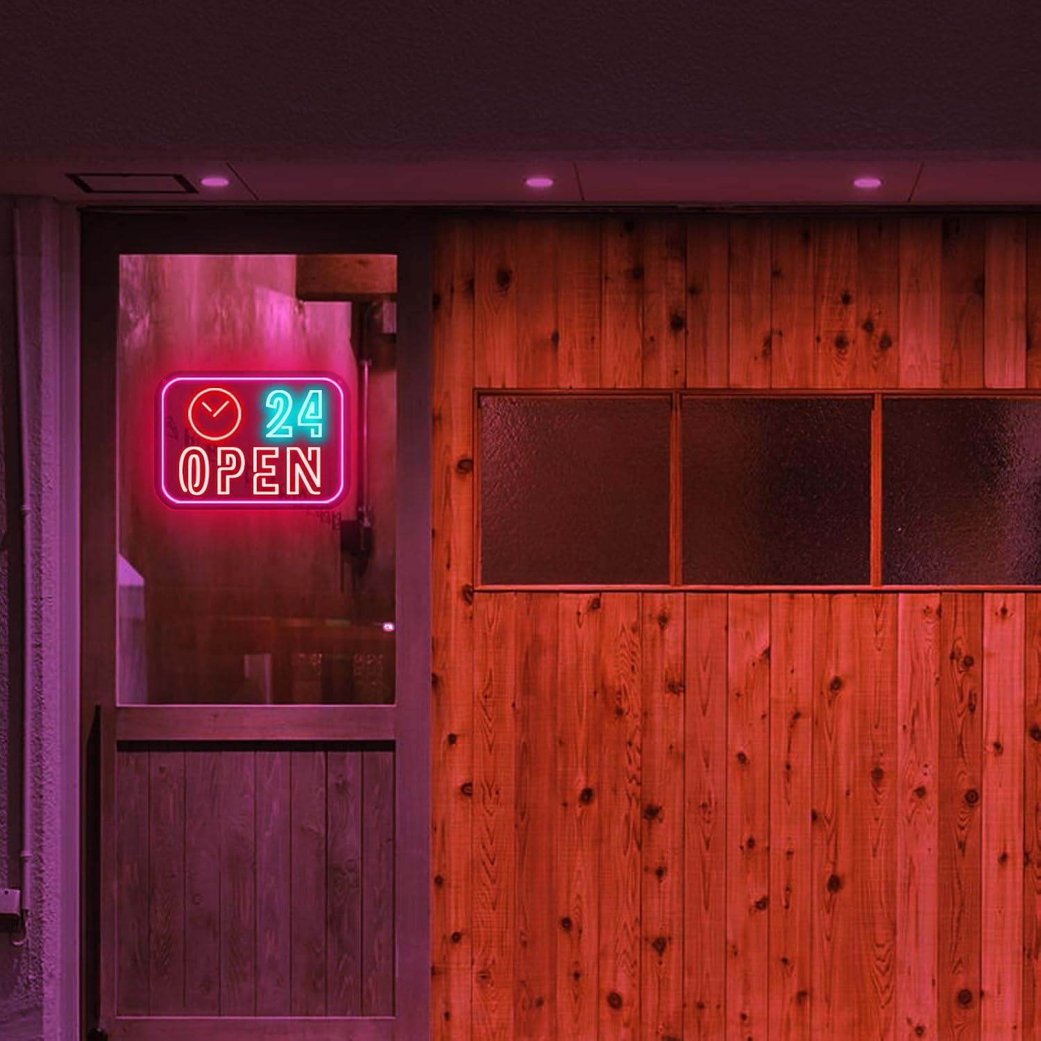 Klok 24 uur open neonbord USB  - Decor Lighting Opening Hours recensie en prijs
